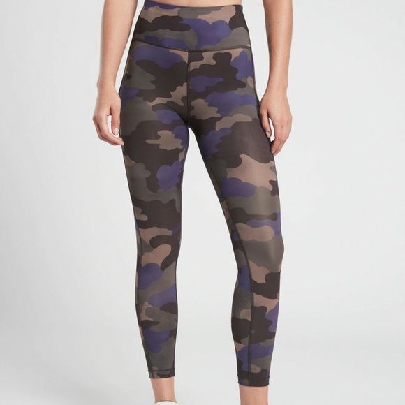 Athleta Ultimate Stash Pocket Printed 7/8 Women's Camouflage Leggings 1X - Picture 1 of 2
